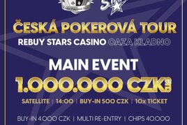 Rebuy Stars: ČPT s milionovou garancí se na Kladně odehraje ve středu