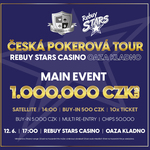 Rebuy Stars: ČPT s milionovou garancí se na Kladně odehraje ve středu