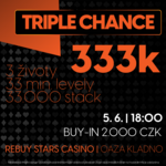 RS Kladno: Středa ve znamení trojek! Garance 333.000 Kč!