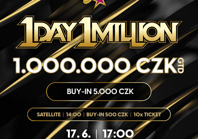Rebuy Stars Plzeň: One Day Million v pondělí v Rebuy Stars Plaza