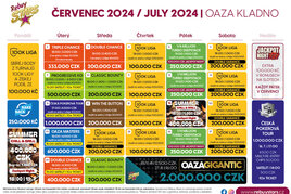 RS Kladno červenec: ČPT o milion, 100K Liga nebo 250K Rakeback na cashovce!
