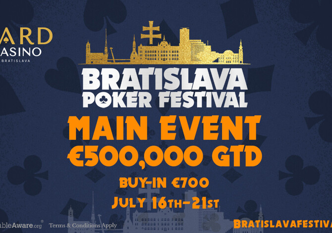 Už tento týden! V Bratislavě Main Event s garancí €500.000!