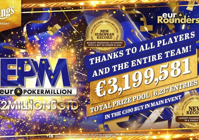 Rekordní EPM! V boji o podíly z €3,2M zbývá už jen 161 hráčů!