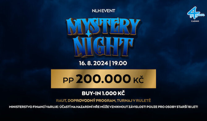 G4G Hodolany: V pátek Mystery Night za 1.000 Kč minimálně o 200.000 Kč!