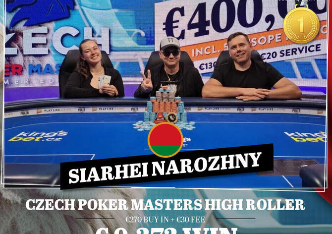 CPM: Daniel Budín v ITM High Rolleru, zvítězil Narozhny