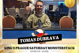 Hilton: Saturday Monsterstack ovládl Tomáš Dubrava po dealu v heads-upu