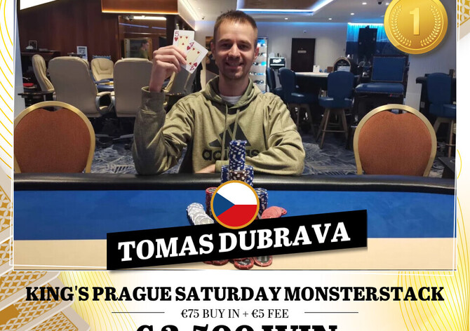 Hilton: Saturday Monsterstack ovládl Tomáš Dubrava po dealu v heads-upu