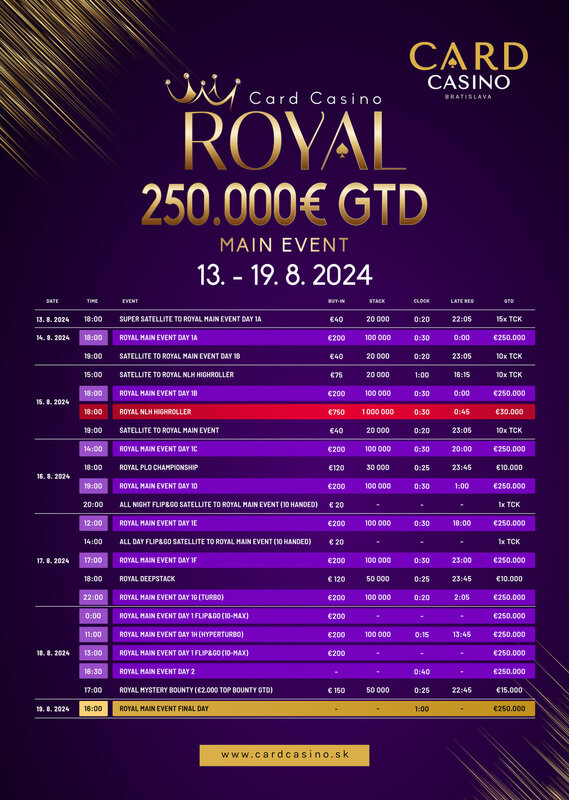 royal schedule 0824