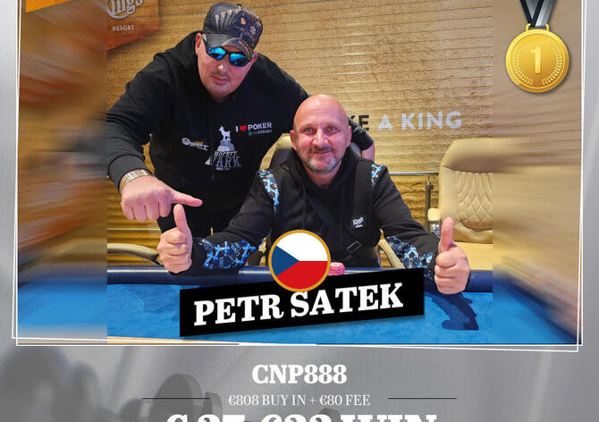 Hattrick! Petr Satek vykousl letos už třetí rozvadovský High Roller!