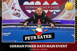 Petr Satek zvítězil po dealu v Main Eventu srpnových German Poker Days