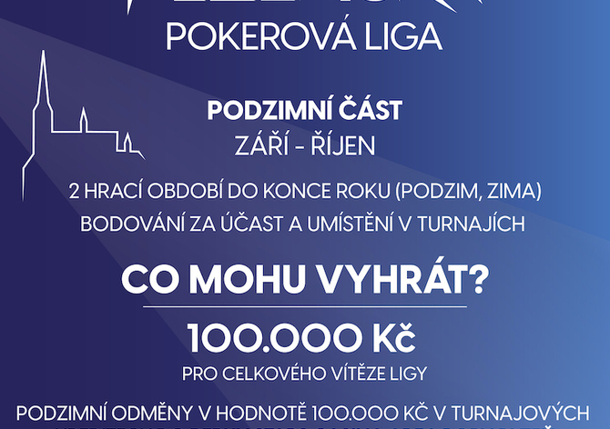 RS Area Bory: Plzeňská Pokerová Liga - do konce roku celkem o 300.000 Kč!