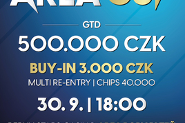 Rebuy Stars Plzeň: Pondělní Area Cup nabídne za 3K garanci půl milionu!