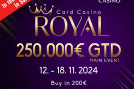 Card Šamorín: Celý týden ve znamení ROYAL €250.000 GTD!