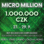 Micro Million: Od pátku do neděle na Kladně o 1.000.000 Kč GTD