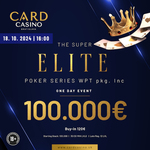Vítejte v novém Card Casinu! Páteční &quot;jednodňovka&quot; s garancí €100.000!