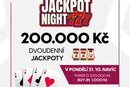 RS Casino Area Bory: V Plzni v pondělí i v úterý Jackpot Night, v pondělí navíc i poker o 300K GTD
