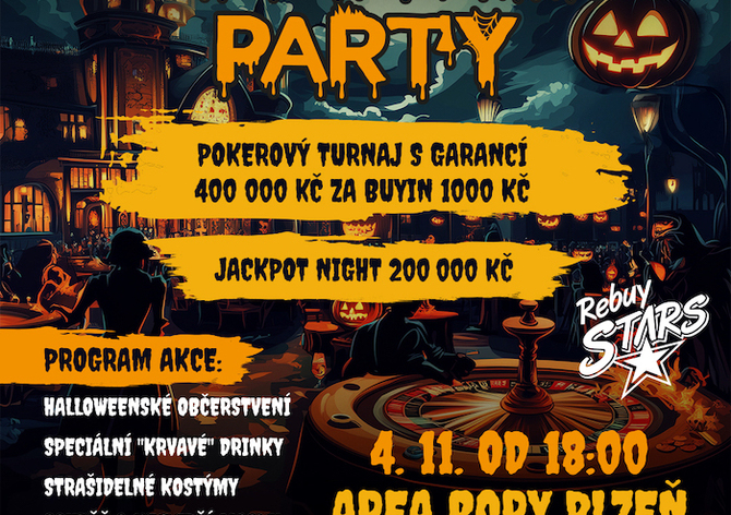 Pondělní Halloween v Plzni – noc plná děsu a výher! Poker o 400K jen za litřík!