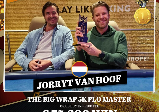 King's: Big Wrap zatím bez českého ITM, 5K PLO Master vyhrál hvězdný Van Hoof