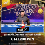 King&#039;s: Anh Do vítězí v The Big Wrap 10K PLO Mystery Bounty za €141K!