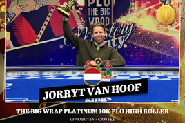 King&#039;s: Jorryt Van Hoof vyhrál druhý titul Big Wrap, Mraky postoupil v mystery &quot;talířáku&quot;