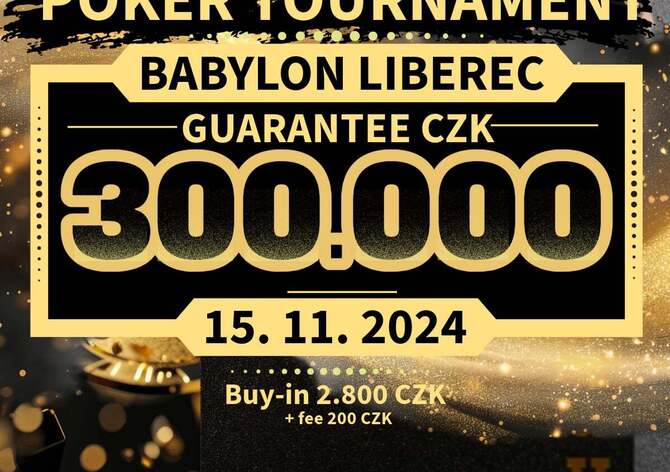 Liberecký Babylon nabídne v pátek bitvu minimálně o 300.000 Kč GTD!