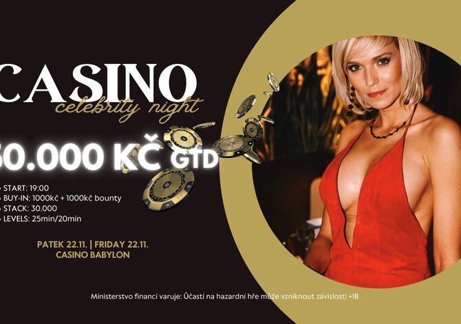 Babylon: Páteční liberecké Celebrity Bounty 150K GTD i s Hanou Mašlíkovou