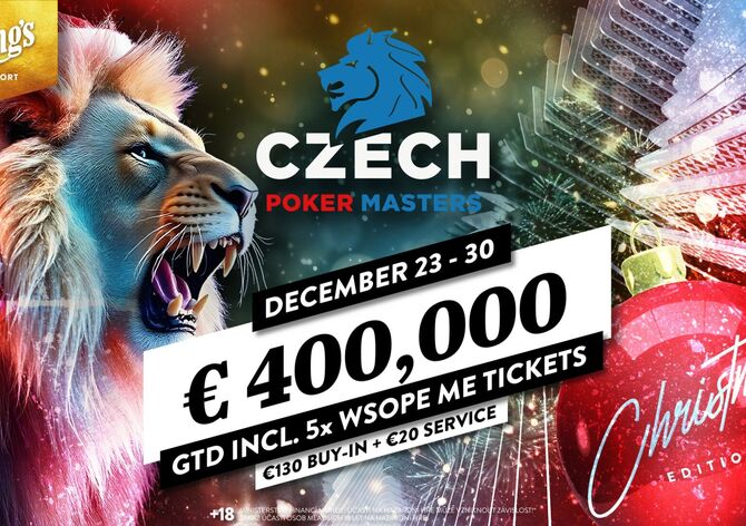 King&#039;s: Na Rozvadově dnes přebírá otěže Czech Poker Masters Christmas Edition