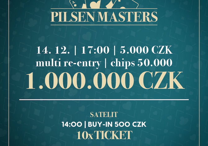Rebuy Stars Plzeň: V sobotu na Borech Pilsen Masters 1.000.000 Kč GTD!