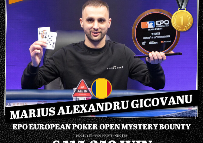 King&#039;s: Titul z Main Eventu EPO €1M GTD míří do Rumunska
