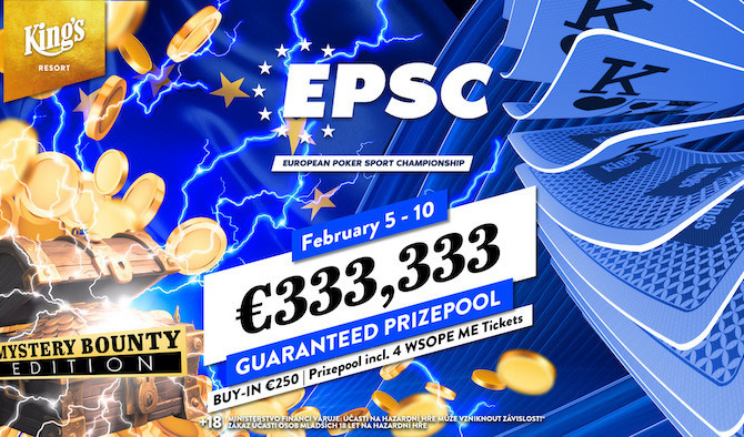 King's: Italskou sérii střídá od středy European Poker Sport Championship Mystery Bounty Edition