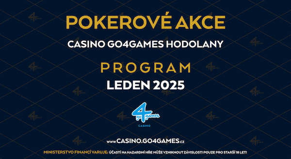 G4G Hodolany: V lednu jednodenní milion, Poker Fever či Mystery Night