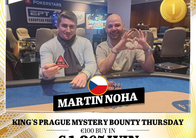 Hilton: Oficiálním vítězem Thursday Mystery Bounty eventu se stal Martin Noha 