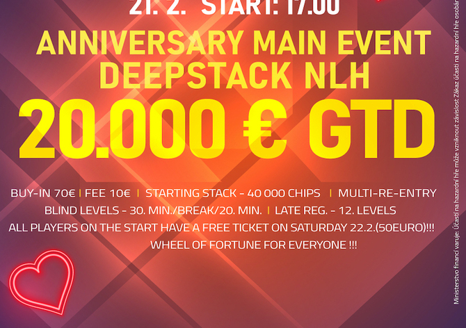 Petrovice: V únoru oslavy narozenin ve velkém stylu - získej vstup do €5K GTD zdarma!