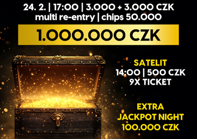 Rebuy Stars Plzeň Area: Mystery Bounty 1M GTD v pondělí na Borech