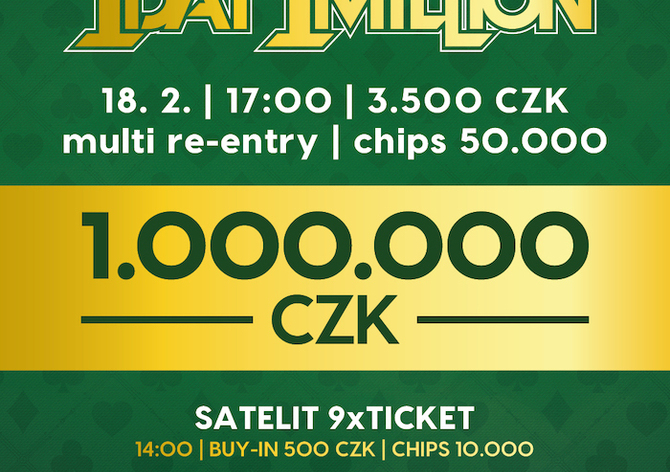 Rebuy Stars Kladno: V úterý v kladenské Oaze 1Day1Million!