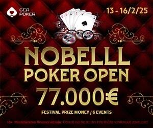 Grand Casino Aš: Ve čtvrtek se rozehraje Nobelll Poker Open s celkovou garancí €77K