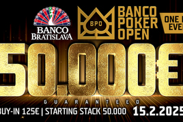 Nová série v Banco Bratislava přinese jednodenní €50K GTD už tuto sobotu jen za €125