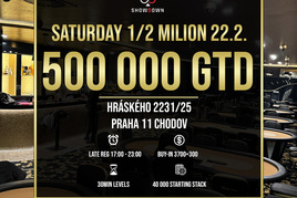 Showdown: V sobotu jednodeňák minimálně o půl milionu korun