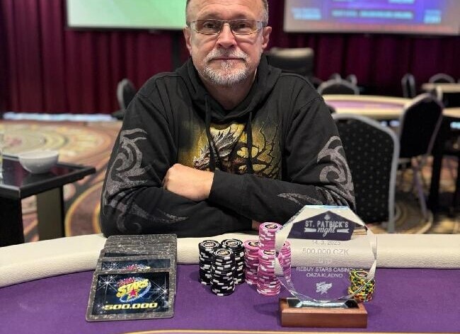 Rebuy Stars Kladno: St. Patrick&#039;s zakončen 4-way dealem, trofej bere Martin Fraško
