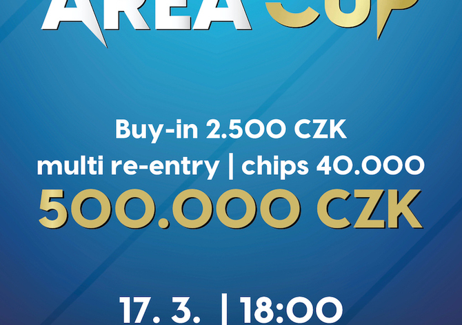 Rebuy Stars Plzeň Area: Pondělní Area Cup s garancí 500.000 Kč