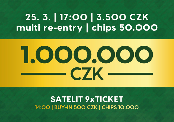 Rebuy Stars Kladno: V úterý v kladenské Oaze 1Day1Million!
