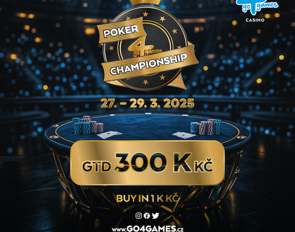 G4G Dražkovice: Od čtvrtka v Pardubicích Go4games Poker Championship 300K GTD