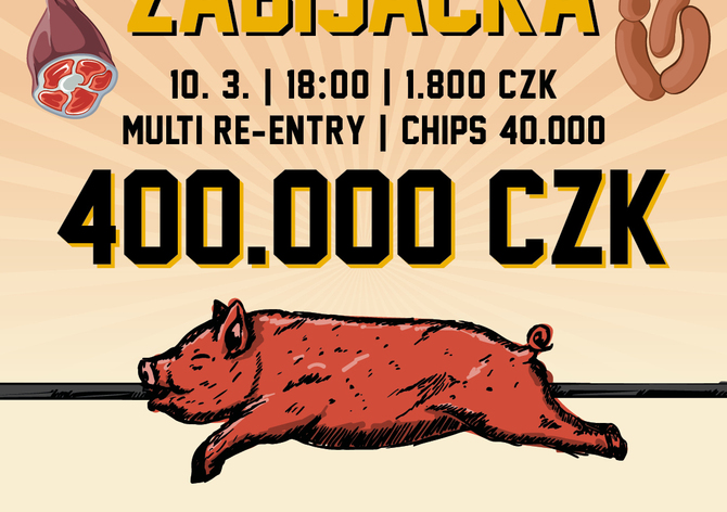Rebuy Stars Plzeň Area: Zabijačka s turnajem o 400.000 Kč v pondělí na Borech