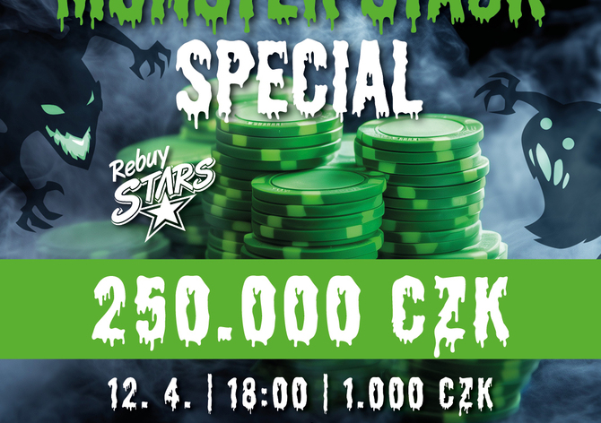 Rebuy Stars Plzeň Area: Dva Monster Stack eventy, tuto sobotu a za 14 dní znovu v sobotu na Borech