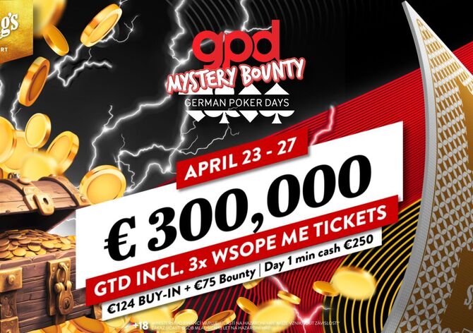 King's: Od středy na Rozvadově mystery bounty edice German Poker Days
