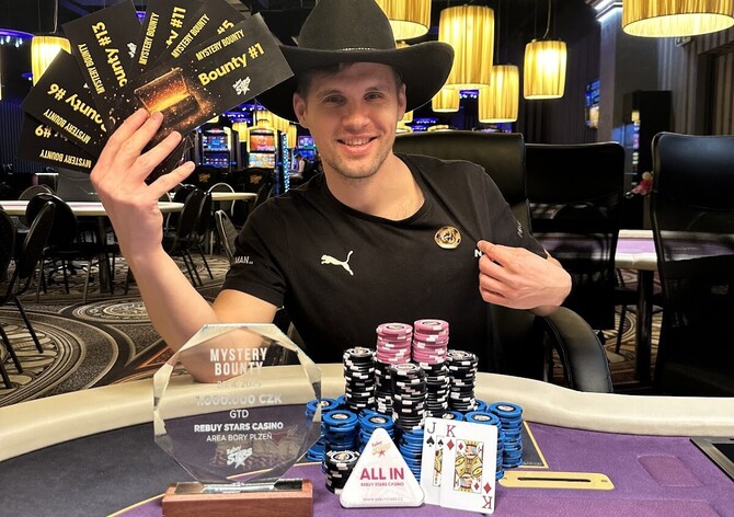 Rebuy Stars Plzeň Area: V pondělním Mystery Bounty na Borech úřadoval Lucky Bird