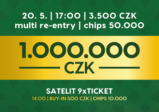 Rebuy Stars Kladno: V úterý v kladenské Oaze 1Day1Million!