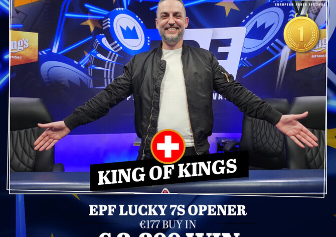 King&#039;s EPF: První titul z Lucky 7s Openeru pro Švýcarsko, David Eiselt patnáctý