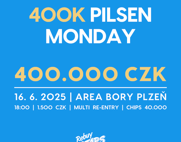 Rebuy Stars Plzeň Area: V pondělí v Plzni o 400.000 Kč jen za 1.500 Kč