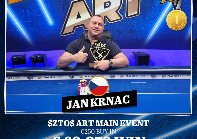 $ZTO$ ART €500K GTD: Jan Krnáč je vítězem půlmilionového Main Eventu!